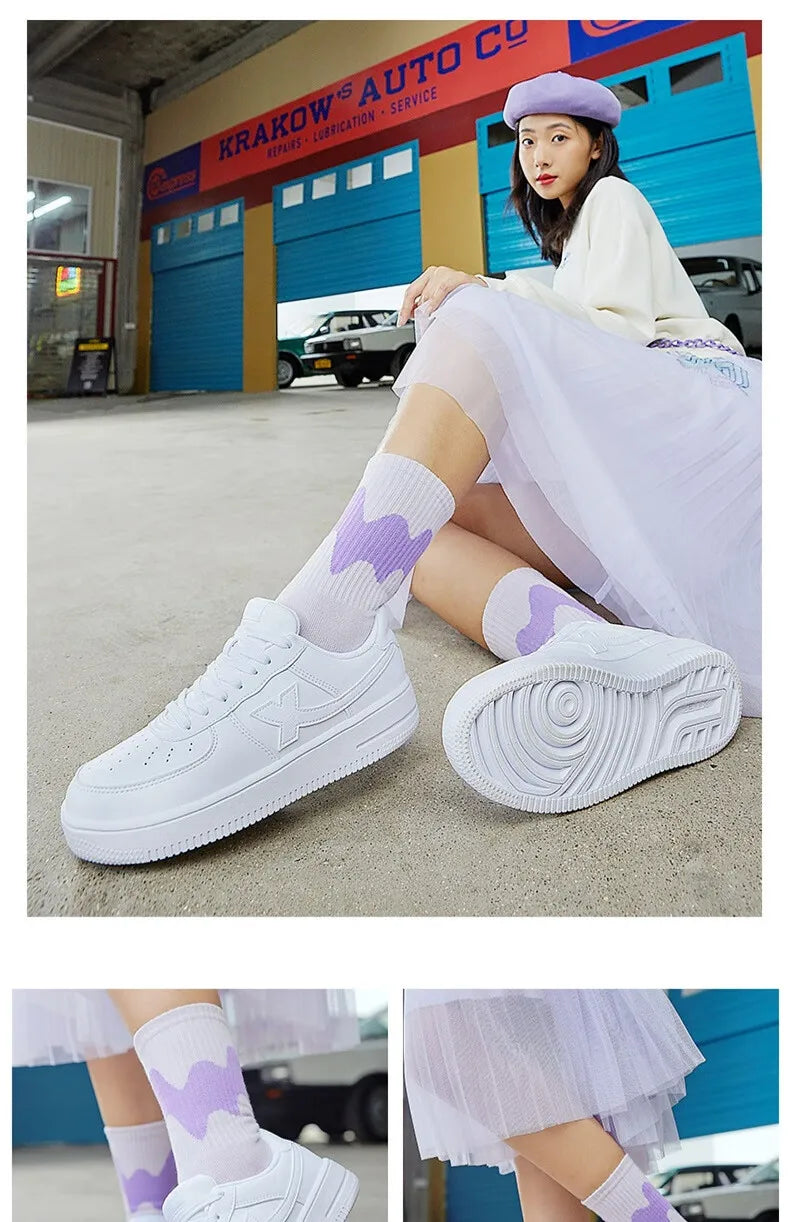 Xtep Skateboarding Shoes Non-Slip Wear-Resistant Casual White Couple Skate Sneakers Male Female Luxury Brand Shoes 881219319851