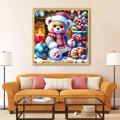 Evershine 5D DIY Diamond Embroidery Bear Painting Animal Cartoon Acrylic Craft Supplies Winter Diamond Mosaic Christmas Gift
