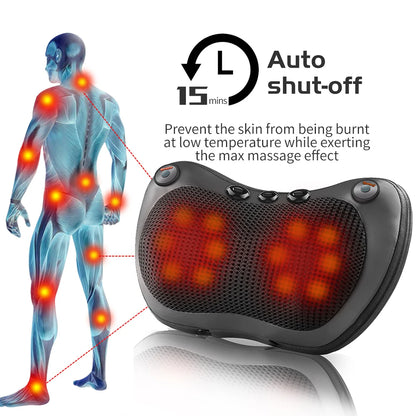 Head Neck Shoulder Back Massage Pillows Kneading Infrared therapy shiatsu  relaxation pillow massager