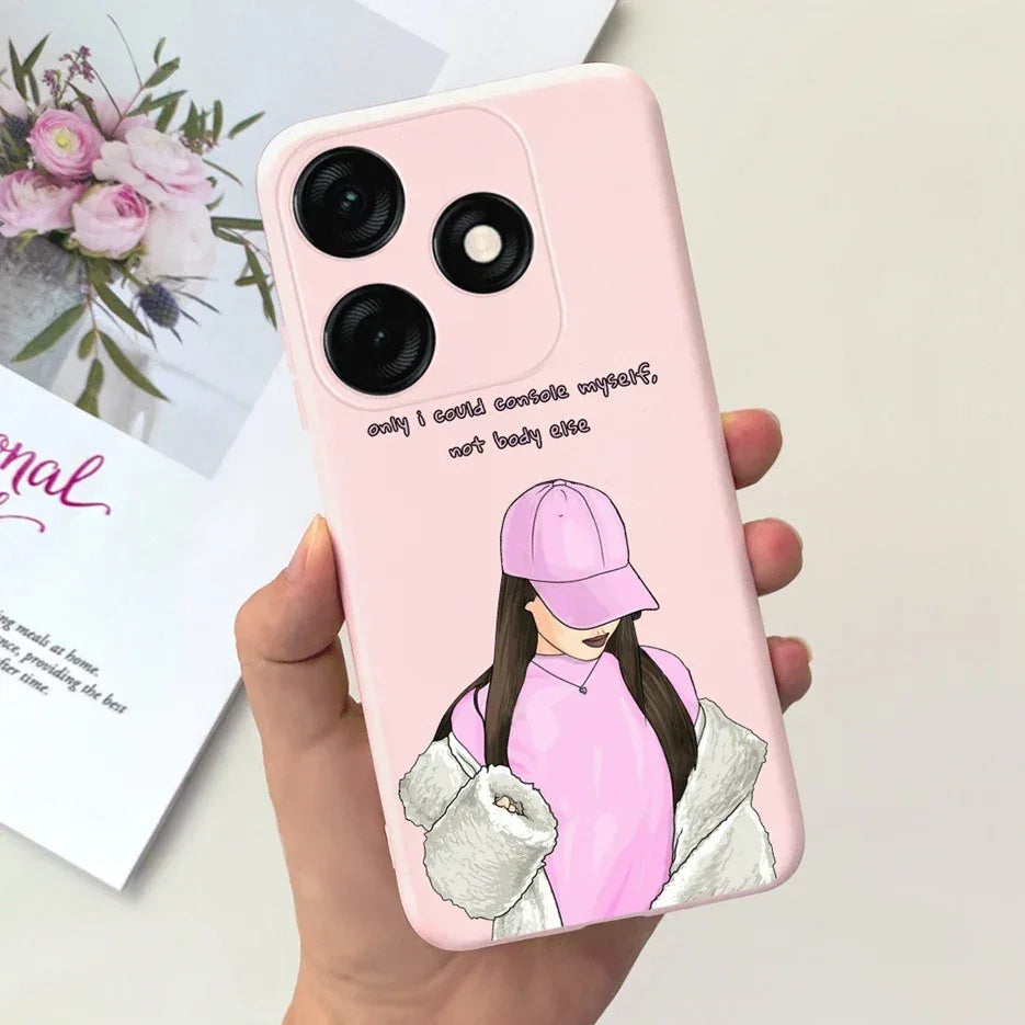 For Tecno Spark 20 Case Spark 20C BG7n Prety Girls Butterfly Painted Phone Case For Tecno Spark 20 Pro Spark20 C Soft TPU Fundas