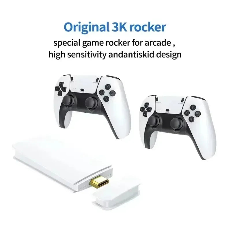 M15 Game Stick Mini TV Handheld Game Console 20000+Retro Game Wireless Gamepads Video Game 64G HD Output Two-player for PS1 Etc