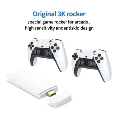M15 Game Stick Mini TV Handheld Game Console 20000+Retro Game Wireless Gamepads Video Game 64G HD Output Two-player for PS1 Etc