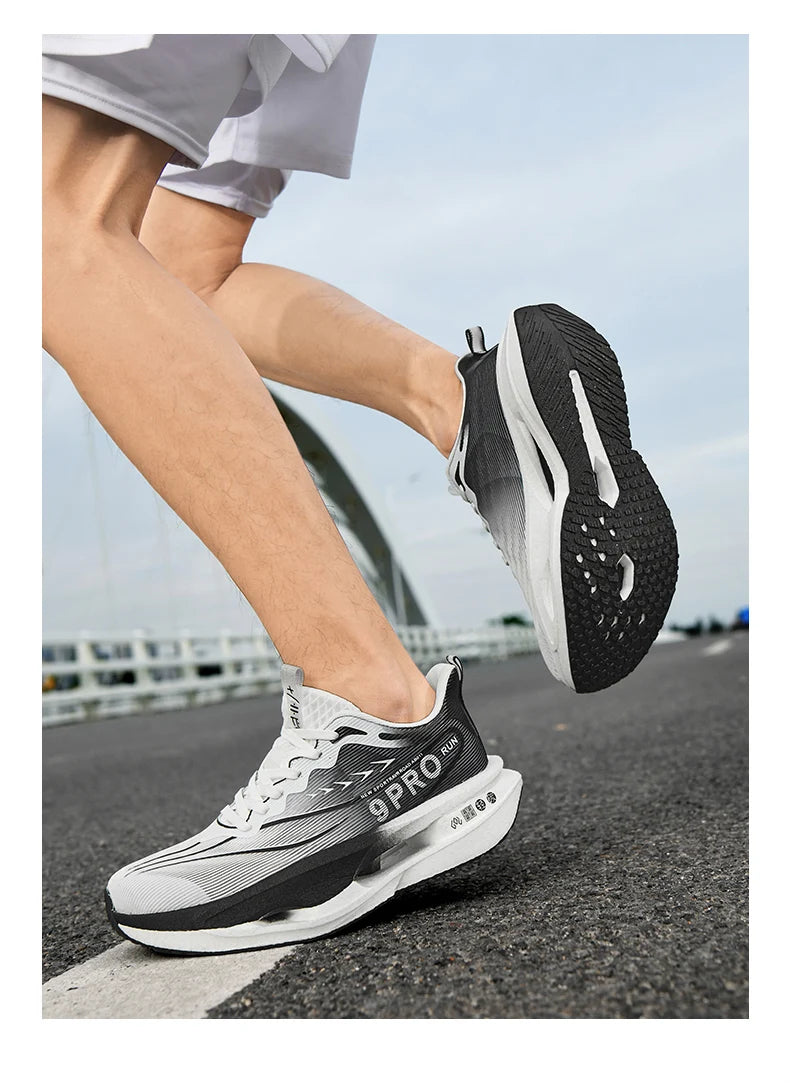 Running Shoes Men Sports Carbon Board Marathon Breathable Light Comfort Women Athletic Sneakers Jogging Tenis Air Cushion 2026