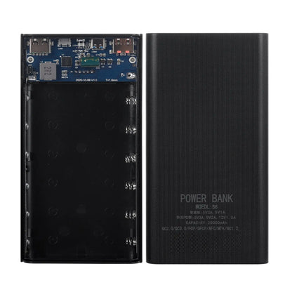 Y01A18650 Battery Power Bank Box 22.5W Fast Charging LCD Display 20000MAh Power Board for 6X18650 Battery Powerbank Case(A)
