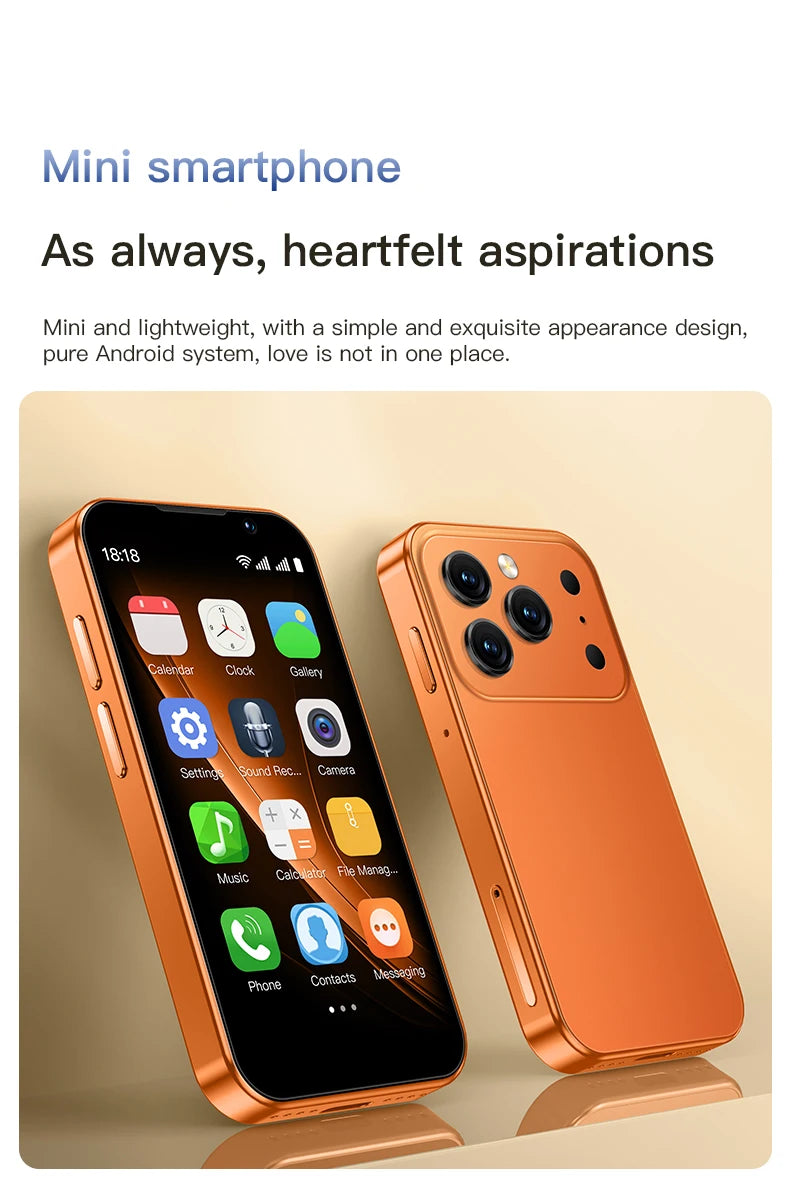 SOYES i17 Mini Smartphone 3.0" Display 2GB RAM 16GB ROM Dual SIM Standby Dual Camera Android 9.0 Multi Apps Support Small Phone