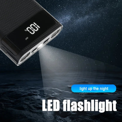 18650 Battery Power Bank Box 22.5W Fast Charging LCD Display 20000Mah Power Board For 6X18650 Battery Powerbank Case