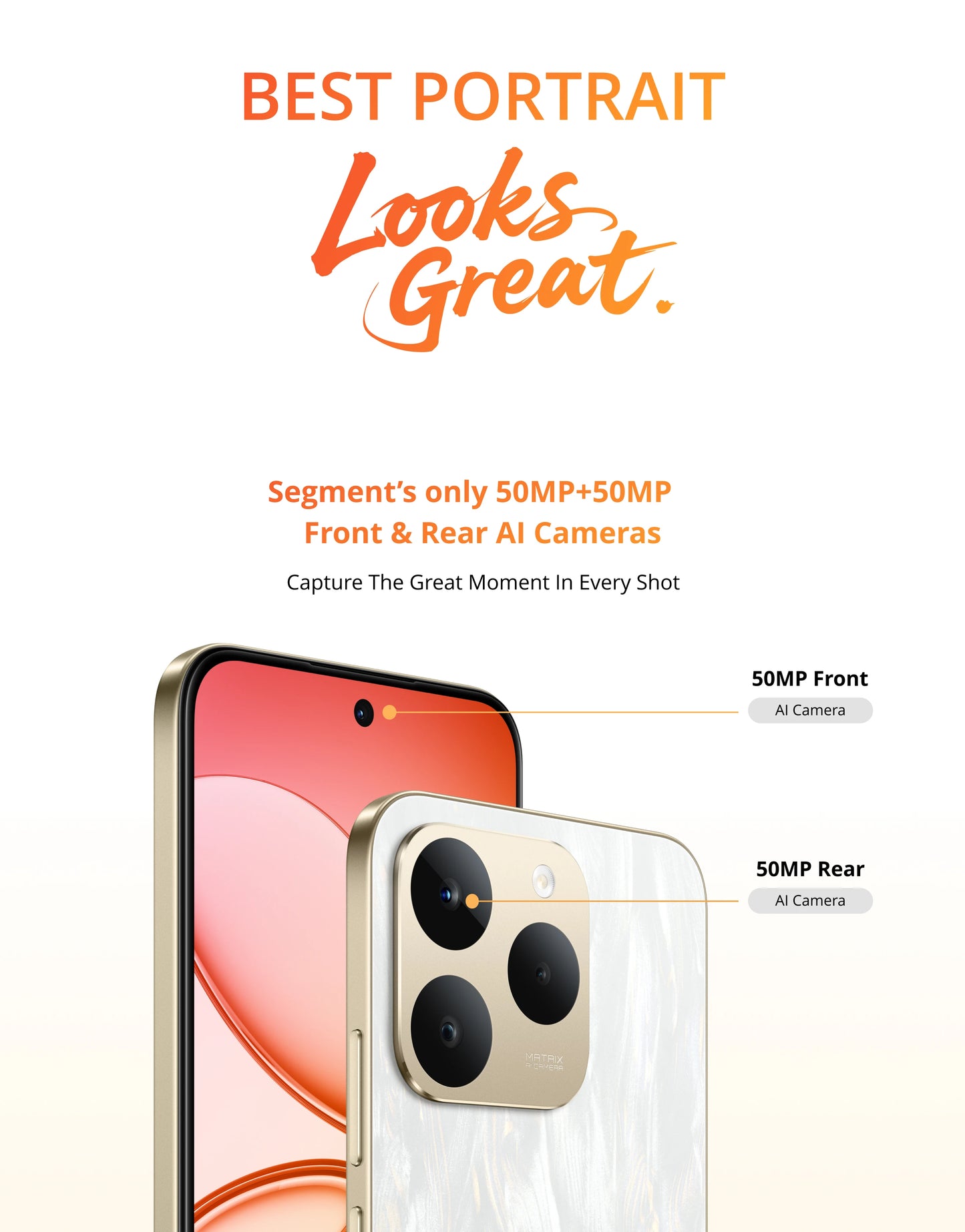 realme 15T 5G Smartphone NFC Dimensity 6400 Max Chipset Dual 50MP Cameras 6.57" 120Hz AMOLED Display 7000mAh Battery 60W Charge