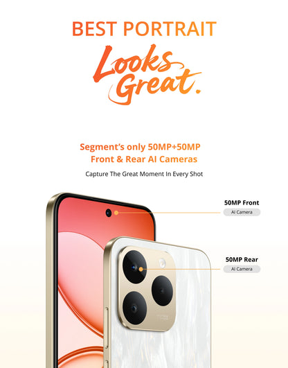 realme 15T 5G Smartphone NFC Dimensity 6400 Max Chipset Dual 50MP Cameras 6.57" 120Hz AMOLED Display 7000mAh Battery 60W Charge