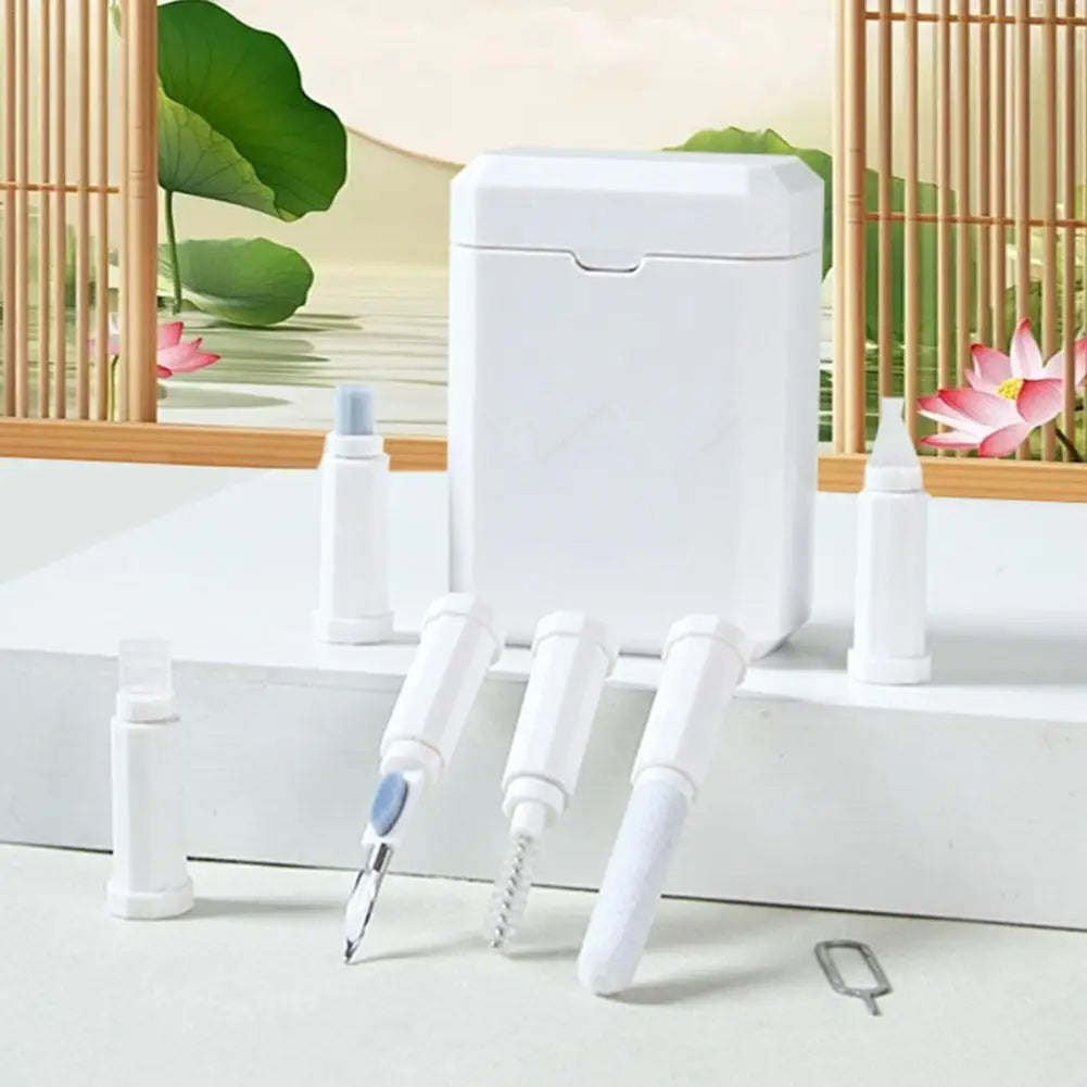 7-in-1 Multifunctional Earphone Cleaning Kit, Portable Phone Charging Port Speaker Cleaner Tool Set Brush Pen & Storage Case