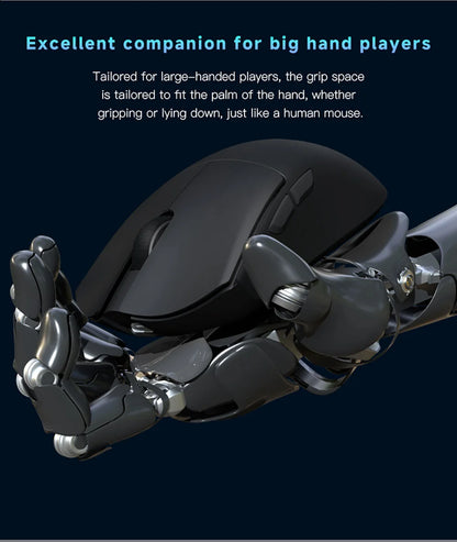 Darmoshark M3 Gaming Mouse Dual Mode 8K Wireless Tri-Mode PAW3395 Big Hand Macro Game Mouse 26000 DPI Lightweight Mice