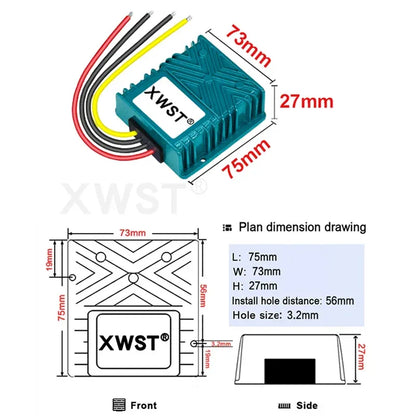 XWST DC DC 9-35V 12v 24v to 12.6v 13.8v 14.5v Constant Current  5A-25A CC Ternary Lithium Lithium Iron Phosphate Battery Charger