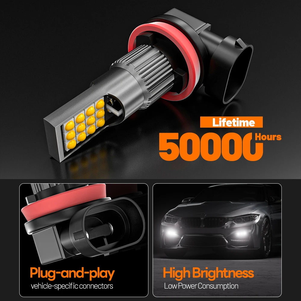 2pcs PSX24W 2504 For Subaru XV 2012 2013 2014 LED Fog Light Canbus Accessories
