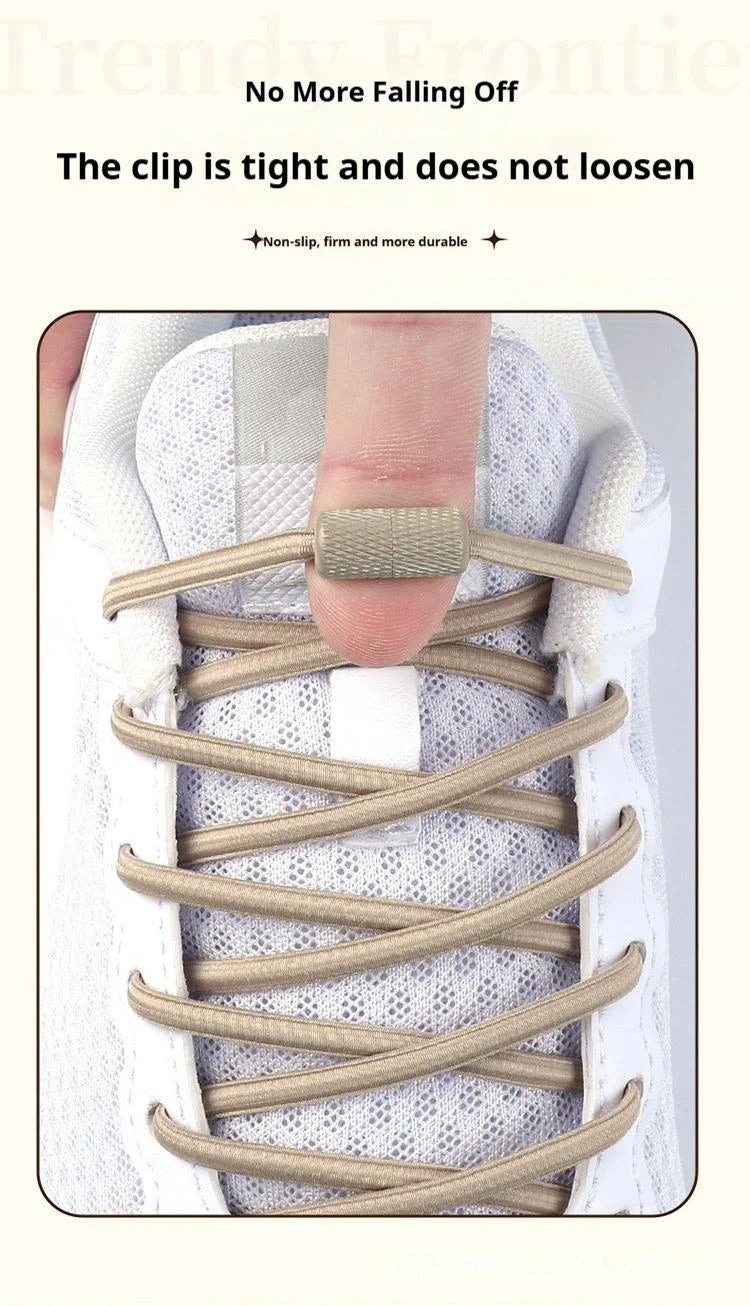 17 colors Round Elastic Laces without ties Metal Buckle Shoelace Sneakers Quick shoelaces Shoe Accessories 1Pair/2Pair