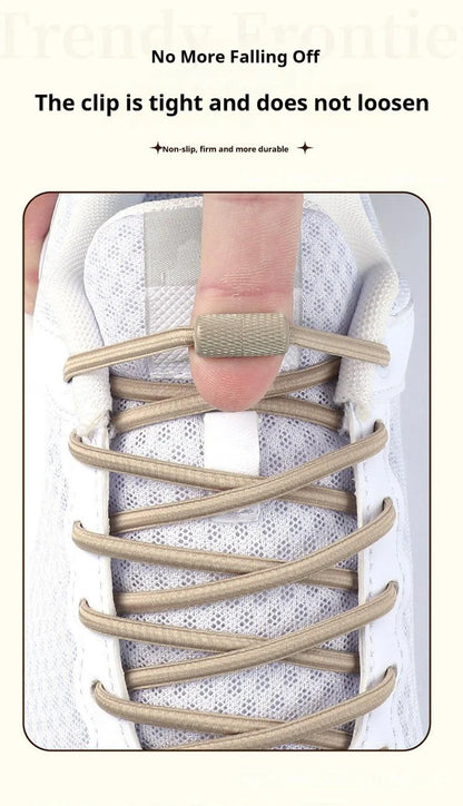 17 colors Round Elastic Laces without ties Metal Buckle Shoelace Sneakers Quick shoelaces Shoe Accessories 1Pair/2Pair