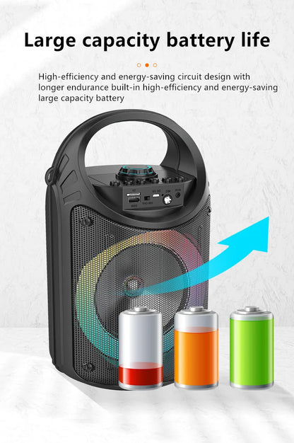 30W Wireless Column Big Power Stereo Portable Bluetooth Speaker Subwoofer Bass Party Speakers with Microphone Family Karaoke USB