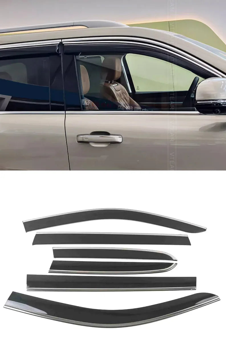 Vtear Car Window Visor Cover Decoration Water Shield Deflector Sun Shade Guard Exterior Accessories Parts For Tank 500 T500 2024