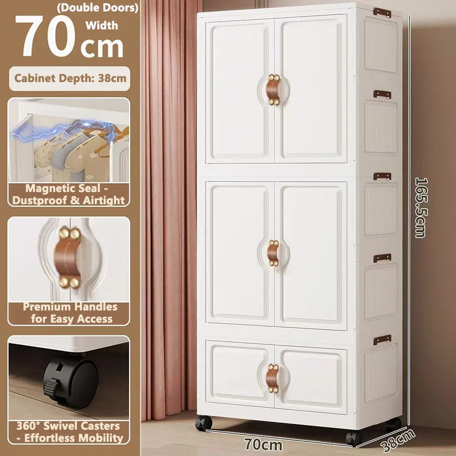 Locker Locker Locker Household Locker Clothes Installation Free Plastic Multi Layer Foldable Large Capacity Practical Cabinet