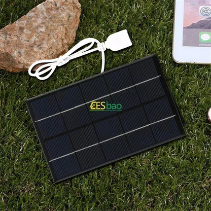 5V USB Solar Charger Outdoor Portable Waterproof Hiking Camping for Power Bank Phone Small Electronics  portable solar panel