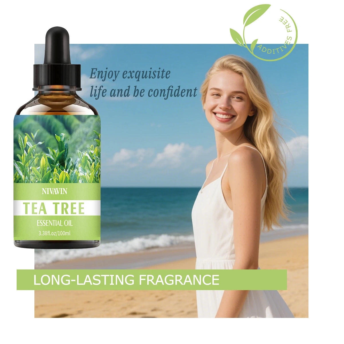 30ml/60ml/100ml tea tree essential oil is suitable for facial hydration, moisturizing, hair care, skin care, and perfume making