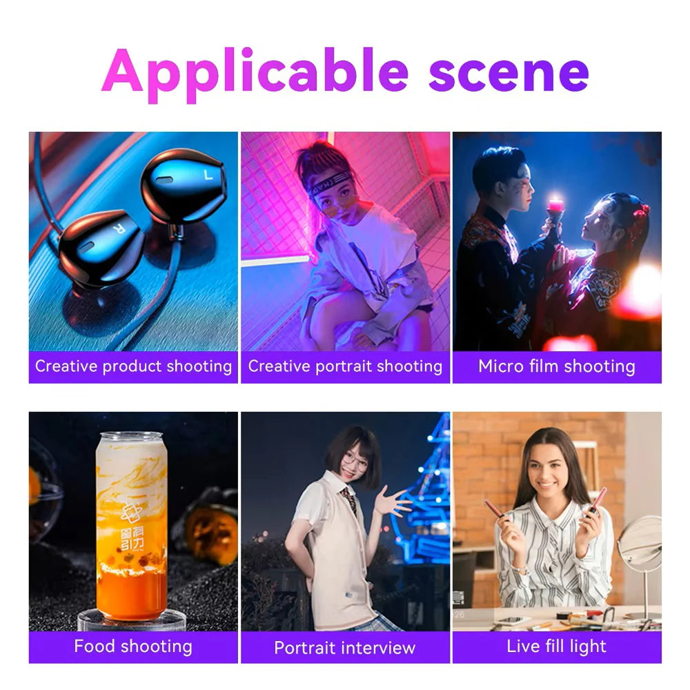 10inch RGB LED Photography Video Light Panel Lighting Photo Studio Lamp Kit Remote Control For Shoot Live Streaming Tripod Stand
