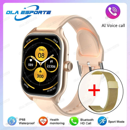 2.01'' Sports SmartWatch Fitness Clock Health Monitor Waterproof Smartwatch Wireless Call Watches For Men Women IOS Andriod 2025