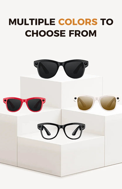 2026 New 8MP Camera Smart AI Glasses 3600mAh Charging Case Power Bank 1080P HD Camera ChatGPT 32GB Translation Video Sunglasses