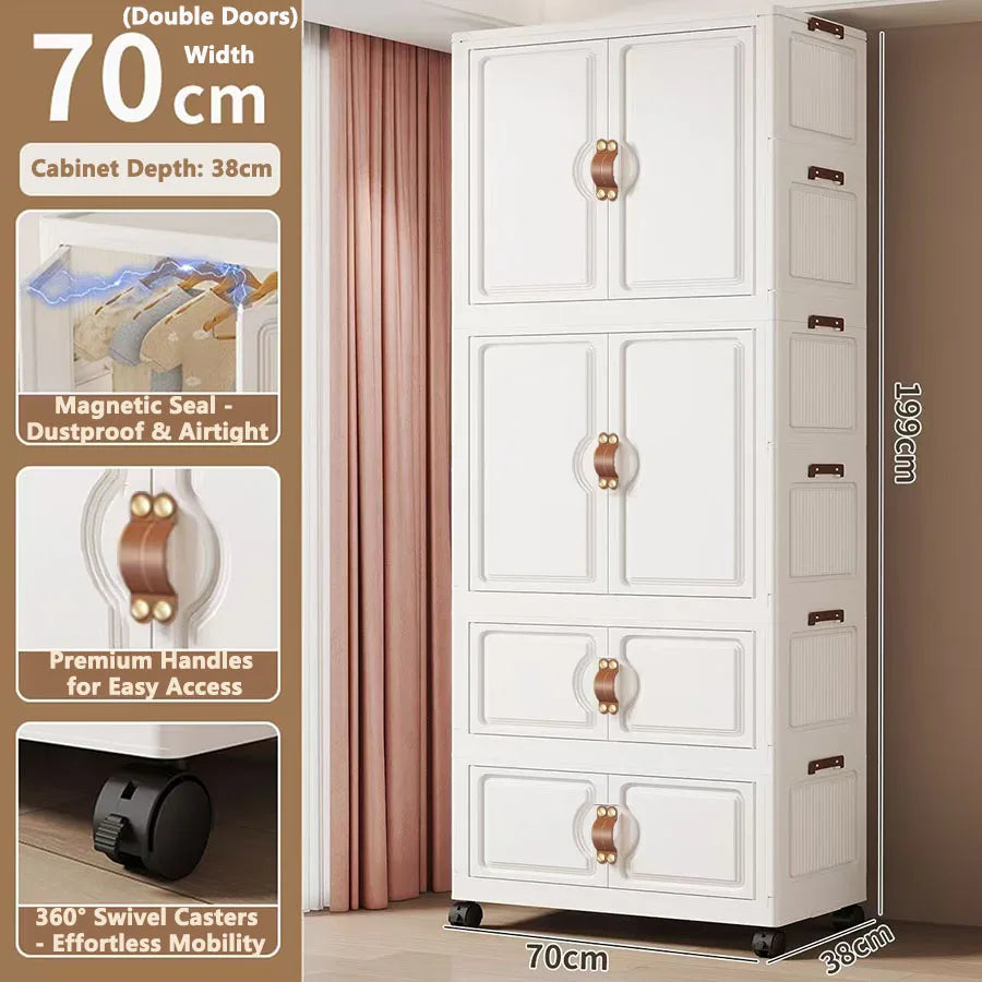 Locker Locker Locker Household Locker Clothes Installation Free Plastic Multi Layer Foldable Large Capacity Practical Cabinet