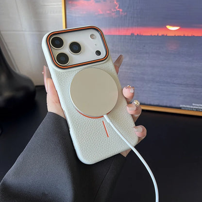 Lichee Pattern Magnetic 17promax Case for IPhone 17 Pro Max 16 14 15 Plus 13 12 17 Air Pro Max 11 for Magsafe Soft Cover