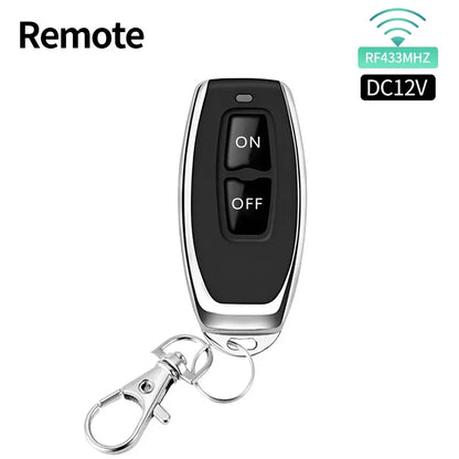 433Mhz 10A Relay Receiver and 2CH Transmitter Remote Control DC 12V 1CH RF Wireless Switch For Door Electromagnetic Lock