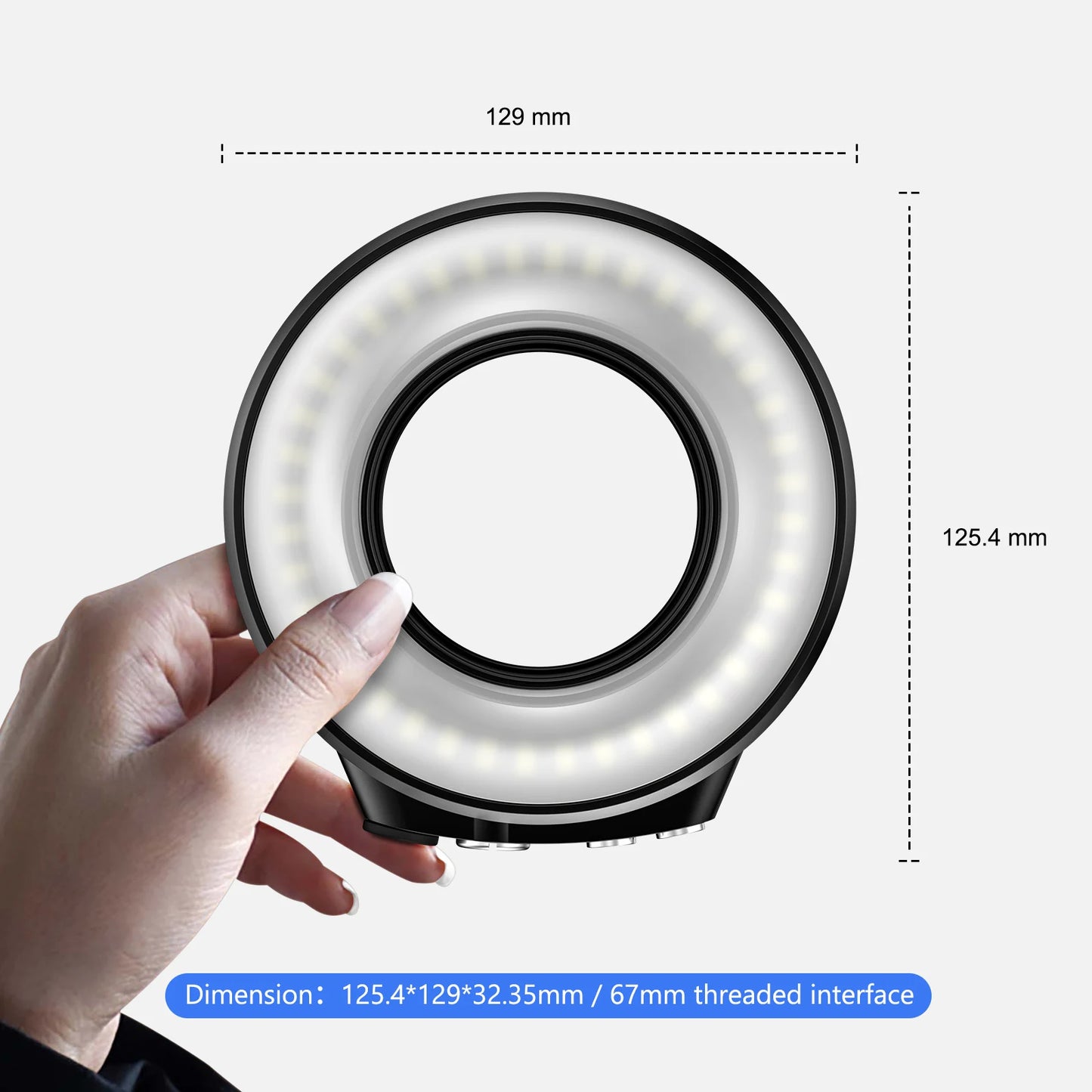 Seafrogs Universal 67mm Thread Ring Flash Light For Camera Phone Housing Waterproof Underwater Light Camera Ring Light