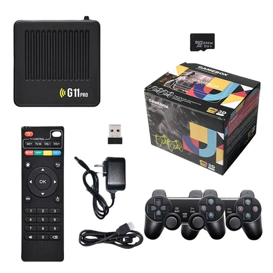 G11 Pro HD Video Game Console Plug and Play Ultra Low Latency 4K HDMI-Compatible Output with 2.4G Wireless Dual Controllers by PDG ibma