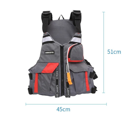 High Buoyancy Fishing Vest Adjustable Safety Life Jacket for Outdoor Boating and Fishing Gear Men Women Water Sports Vest