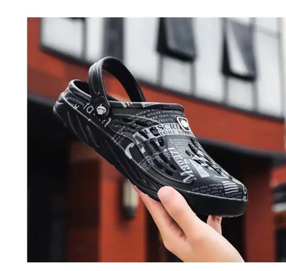 Plus Size 49 Men Non-slip Sandals Clogs Men and Women Home Beach Slippers Breathable Lightweight Men Outdoor House Slides