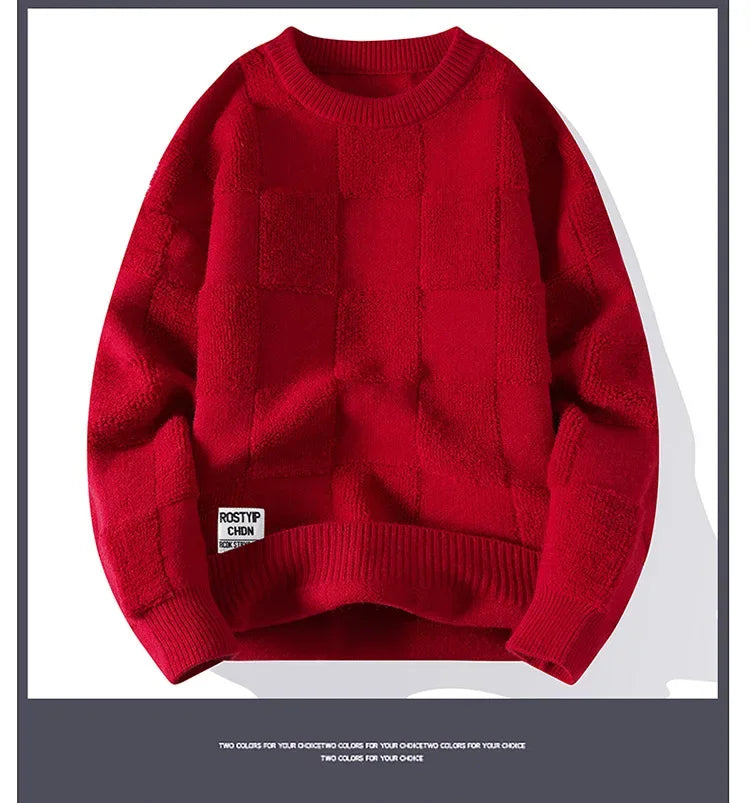 Sweater Men Harajuku Fashion Knitted Hip Hop Streetwear Dinosaur Cartoon Pullover Oversized Casual O-Neck Women Vintage Sweaters