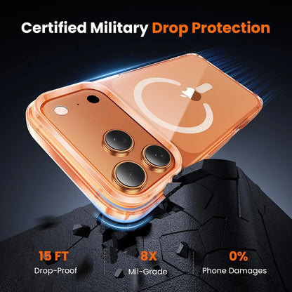 Transparent Magnetic for iPhone 17 Pro Max/17 Pro/17/17e/ Case with Privacy Screen Protector,[Non-Yellowing] Shockproof Clear