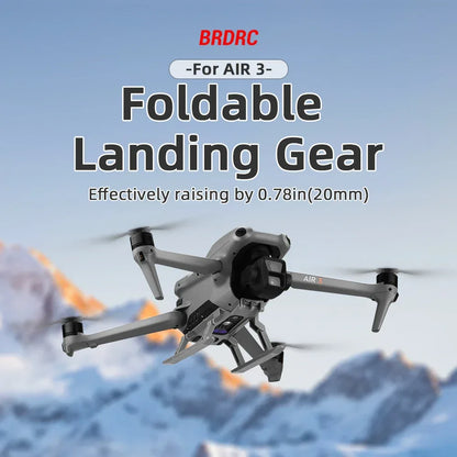 BRDRC Landing Gear for DJI Air 3/Air 3S Foldable Extension Support Legs Dorne Heighten Bracket Protector Feet Stand Accessories
