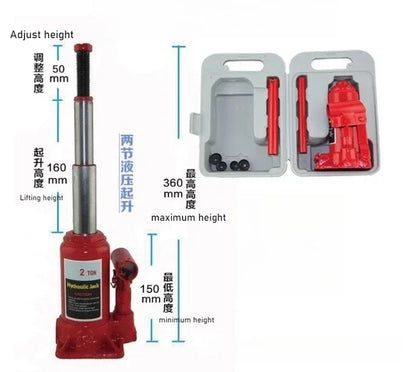 2 Tons Double Section Vertical Hydraulic Car Jack for Car Vehicle Repair 1pc