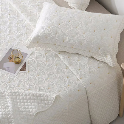 Double-sided Embroidered Cotton Quilted Bedspread, Padded Summer Blanket, Throw Coverlet, Home Coverlet, Bed Cover, Colcha