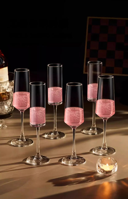 GIANXI French Vertical lines Champagne Glasses Home Glass Goblets High-end Red Wine Glasses White Wine Glasses Cocktail Glasses