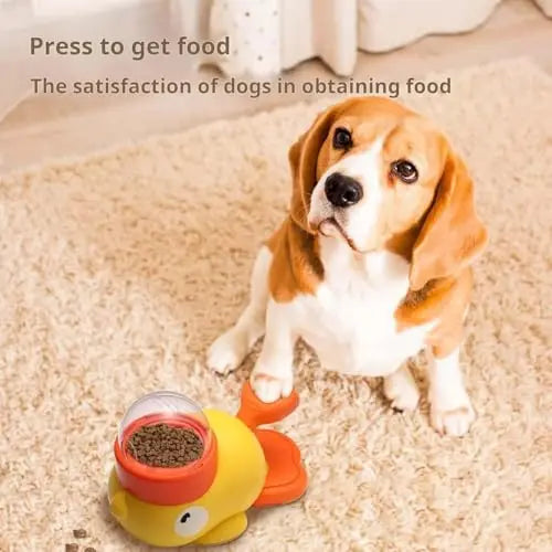 Pet slow food bowl, duck dog snack dispenser, slow anti-swallowing dog food feeder interactive feeder for small and medium pets