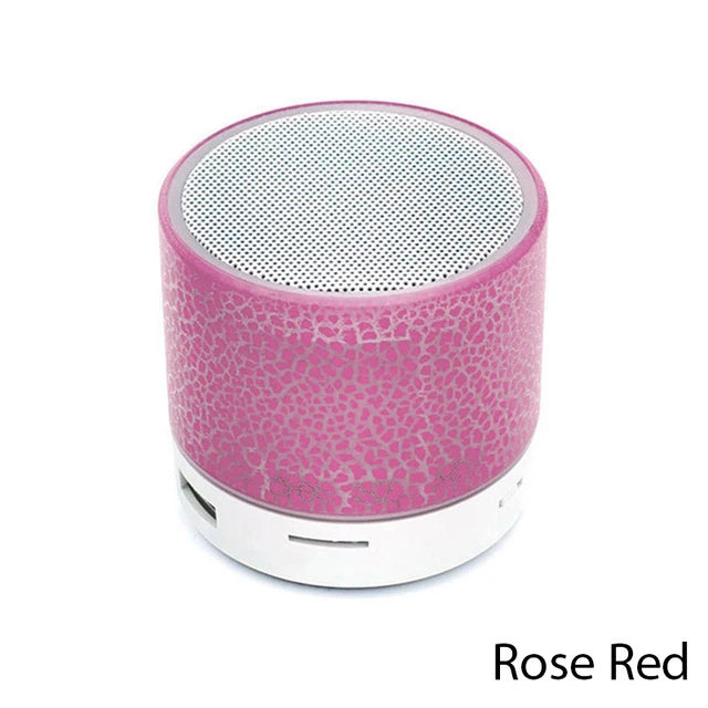 Mini Bluetooth Speaker Portable Car Audio Dazzling Crack LED Wireless Bluetooth Subwoofer Speaker TF Card MP3 Music Sound Column
