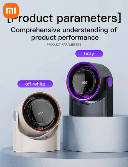 Xiaomi Smart Electric Fan 100 Level Bladeless Fan Portable Small Usb Charge Silent Desktop High-speed Circulating Cooling Fan