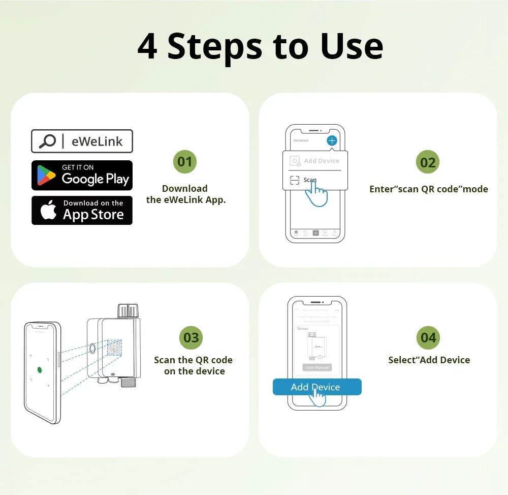 SONOFF SWV SONOFF Water Valve SWV-BSP Faucet Smart Irrigation Controller Systerm Timer App Voice Control Via Alexa Google