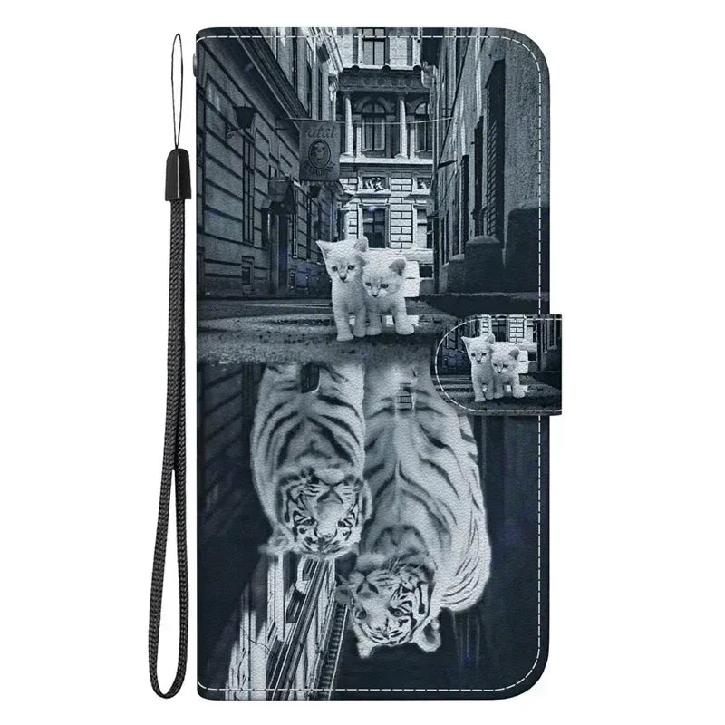 For Xiaomi Redmi 13 Case Solid Color Leather Flip Phone Case for Xaomi Redmi 13 Cover Redmi13 13C 5G Wallet Card Slots Etui
