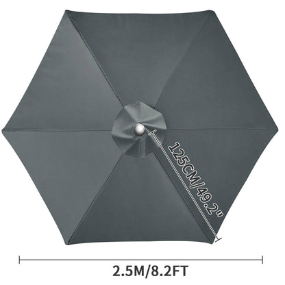 Waterproof Replacement Umbrella Cloth 2/3M Patio Parasol Cover UV-Anti Canopy Cover Replacement Parasol Cover for Balcony Garden