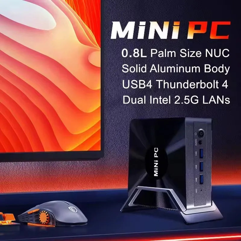 Topton Solid Nuc D17 Gaming Mini Computer Intel i7 1360P/1365U ES Thunderbolt 4 2*DDR5 2*2.5G LAN Firewall PC Windows 11 WiFi6E