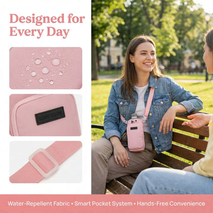 Outdoor Water Cup Pocket Portable Water Bottle Bag Insulated Cup Holder with Pockets for Phone, Keys Water Cup Protective Cover