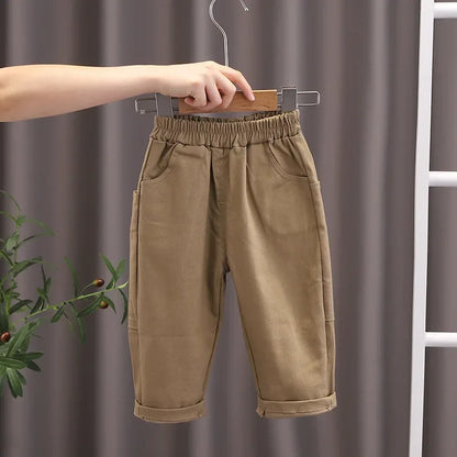 New Spring Autumn Baby Girls Clothes Children Boys Fashion Solid Pants Toddler Casual Costume Infant Trousers Kids Sportswear