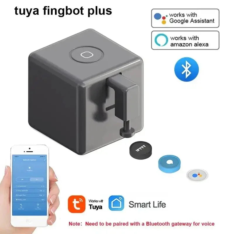 Aubess Tuya WiFi Finger Robot Switch Smart Home ZigBee Mechanical Arm Bot Button Pusher Smart Life Voice Control Alexa Google