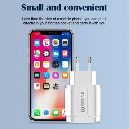 4 USB 48W USB Charger Fast Charge 4 Ports QC 3.0 Charging EU US Plug Adapter Wall Travel Charger For iPhone Xiaomi Mobile Phone